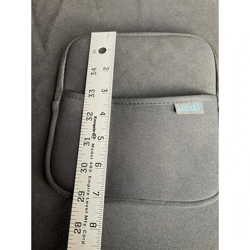 Lacdo Black Neoprene Shockproof Bubble Padded Protective Sleeve Case 8x7.5in